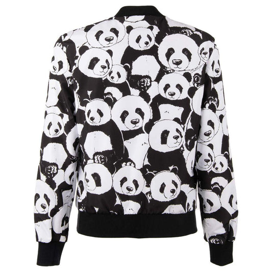Dolce & Gabbana | Elegant White Panda Print Nylon Jacket| McRichard Designer Brands   