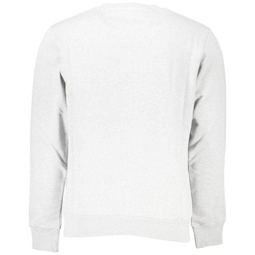 La Martina Elegant Cotton Crewneck Sweatshirt in White white-cotton-sweater-4