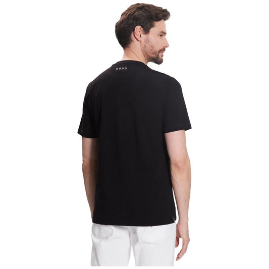 La Martina | Black Cotton T-Shirt| McRichard Designer Brands   
