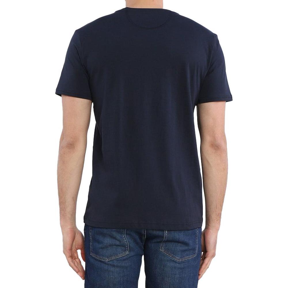 La Martina Crew Neck Graphic Jersey Tee - Refined Blue Cotton blue-cotton-t-shirt-42