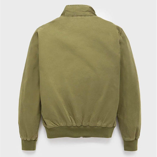 Refrigiwear | Elegant Green Cotton Bomber Jacket for Men| McRichard Designer Brands   