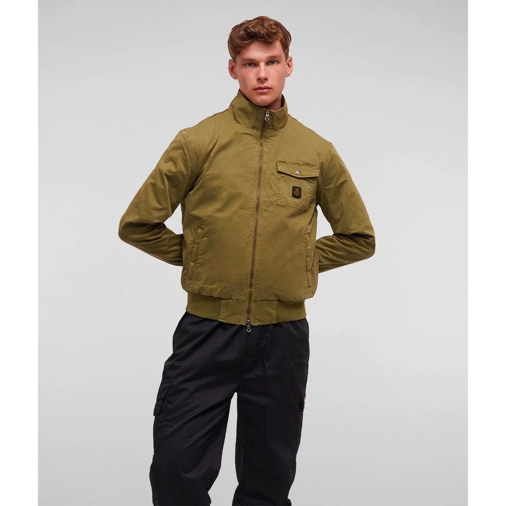 RefrigiwearElegant Green Cotton Bomber Jacket for MenMcRichard Designer Brands£179.00