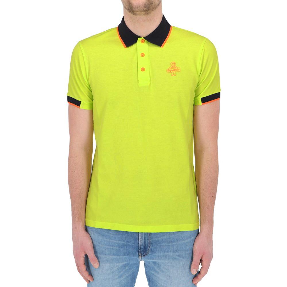 Refrigiwear Sunshine Yellow Cotton Polo with Contrast Accents sunshine-yellow-cotton-polo-with-contrast-accents