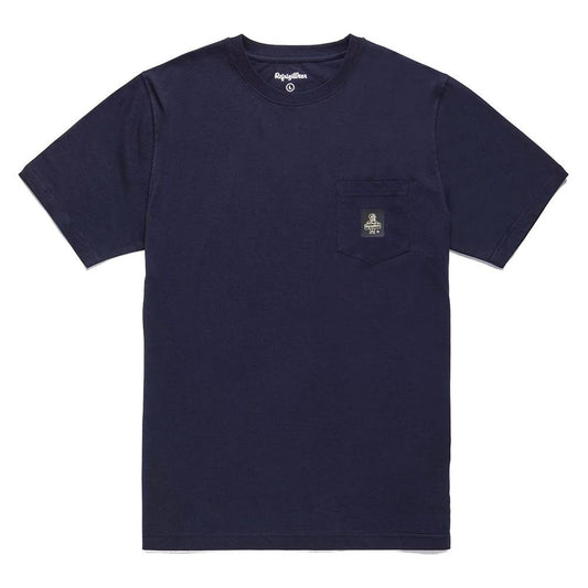 Celestial Blue Cotton Tee with Chest Logo