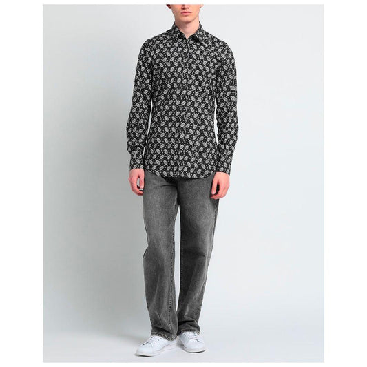Dolce & Gabbana | Elegant Cotton Black Shirt for Men| McRichard Designer Brands   