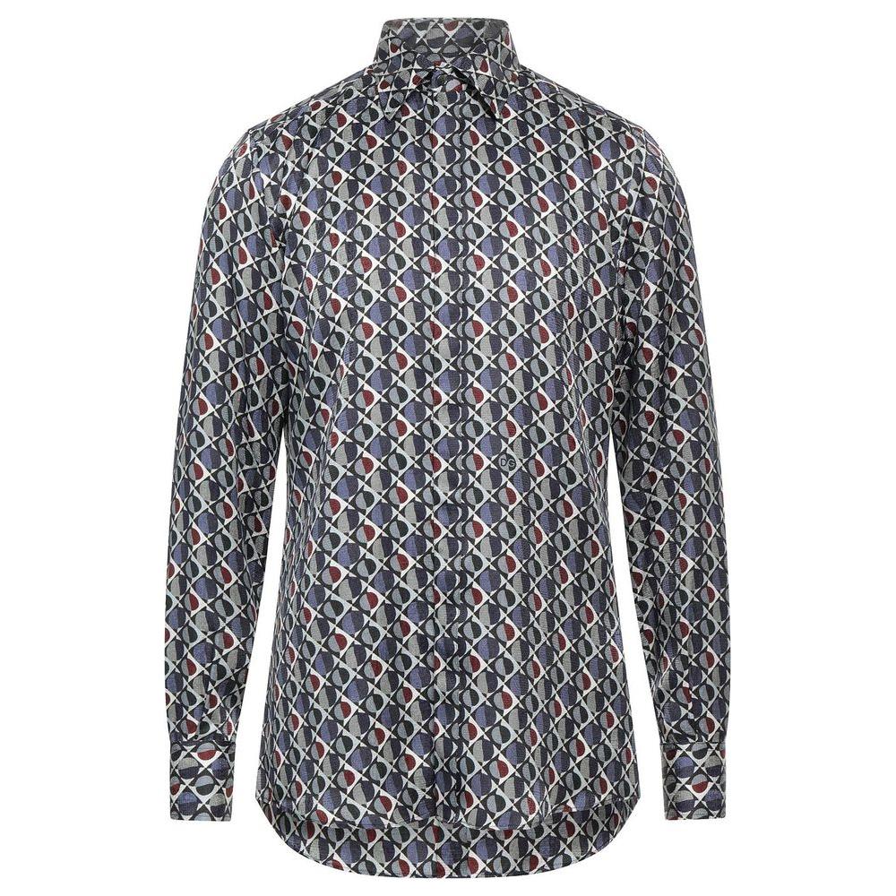Dolce & Gabbana Elegant Multicolor Silk Men's Shirt elegant-multicolor-silk-mens-shirt