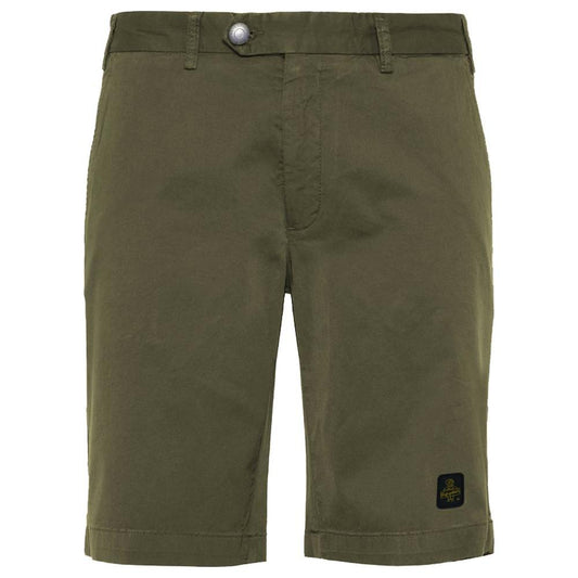 Refrigiwear Elegant Beige Bermuda Shorts with Logo Patch elegant-beige-bermuda-shorts-with-logo-patch