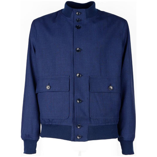 Made in Italy | Elegant Wool Blend Two-Pocket Jacket| McRichard Designer Brands   
