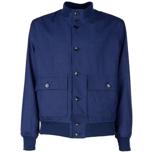 Elegant Wool Blend Two-Pocket Jacket