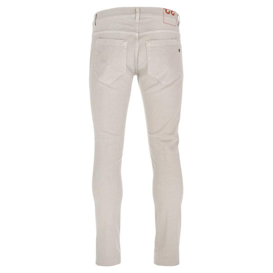 Dondup | Chic Beige Stretch Cotton Trousers| McRichard Designer Brands   