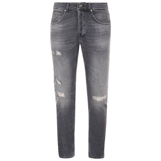Dondup | Chic Grey Dian Jeans with Distressed Detailing| McRichard Designer Brands   