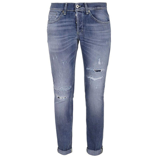 Dondup Chic Distressed Blue Stretch Jeans chic-distressed-blue-stretch-jeans