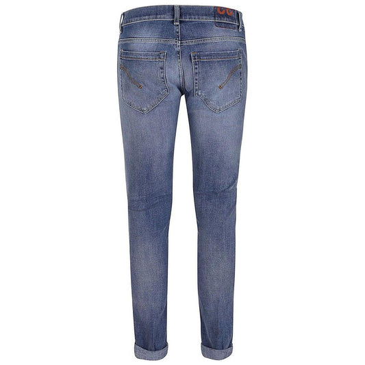 Dondup | Chic Distressed Blue Stretch Jeans| McRichard Designer Brands   