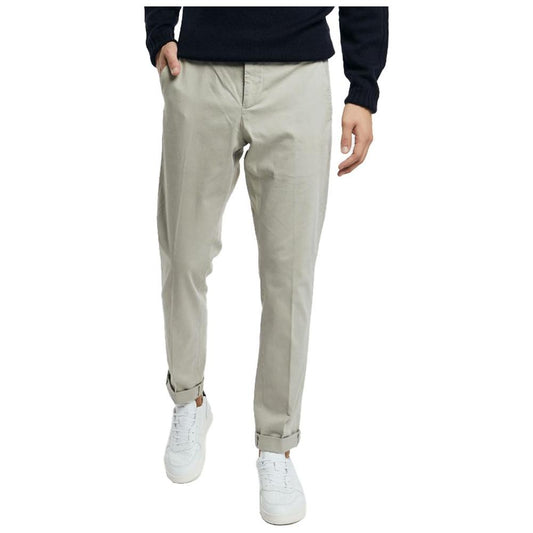 Dondup | Chic Gray Gaubert Chino Trousers| McRichard Designer Brands   