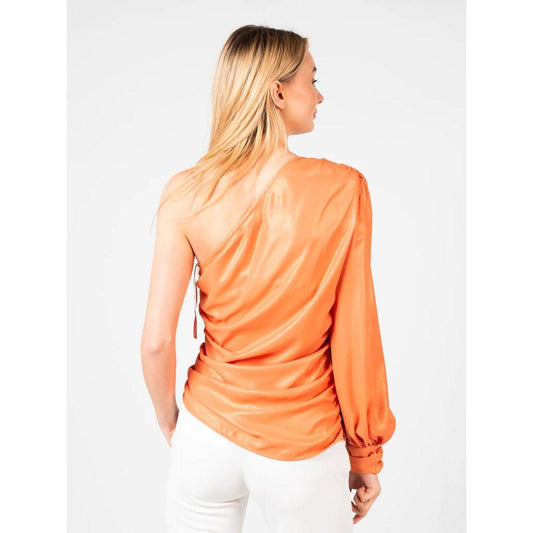 PINKO Chic Orange Laminated Blouse chic-orange-laminated-blouse