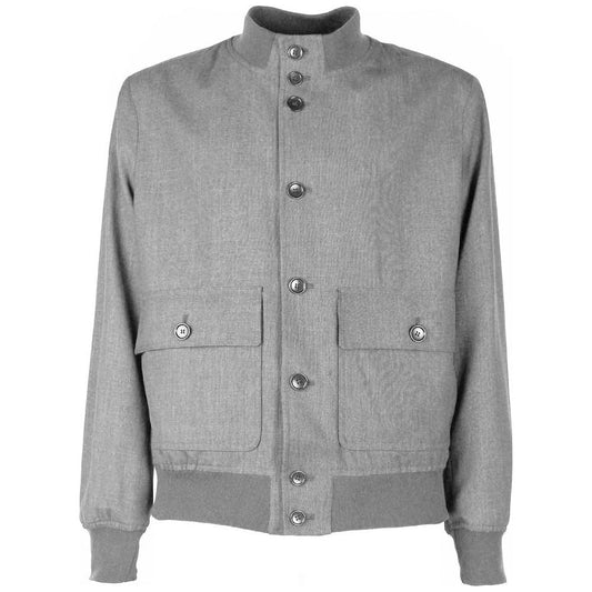 Made in Italy | Elegant Light Wool Silk-Linen Jacket| McRichard Designer Brands   