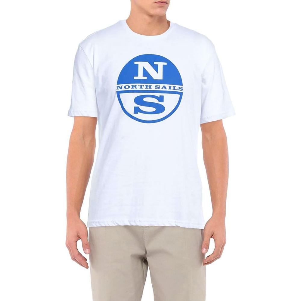 North Sails Crisp White Logo Cotton T-Shirt crisp-white-logo-cotton-t-shirt