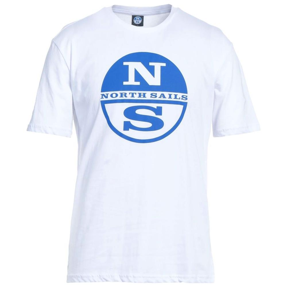 North Sails Crisp White Logo Cotton T-Shirt crisp-white-logo-cotton-t-shirt