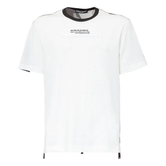 Dolce & Gabbana White Cotton T-Shirt white-cotton-t-shirt-1