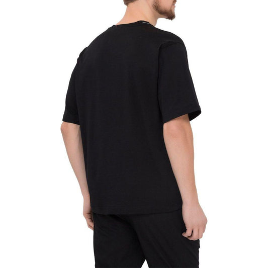 Dolce & Gabbana Black Cotton T-Shirt black-cotton-t-shirt-5