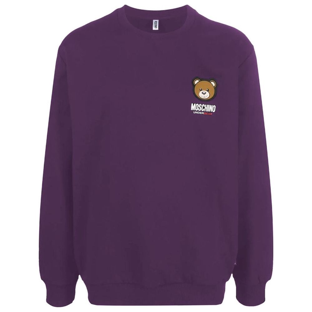 Moschino Purple Cotton Sweater purple-cotton-sweater-2