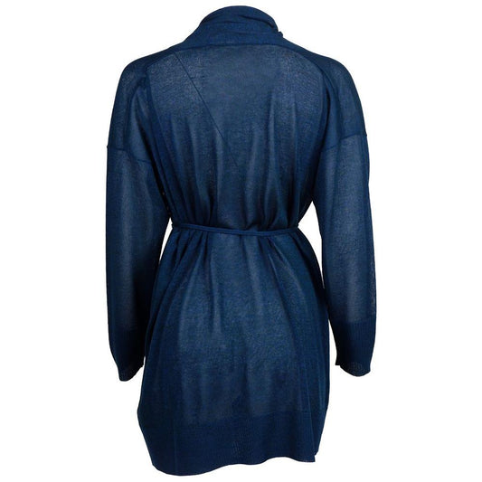 Alpha Studio Blue Viscose Dress blue-viscose-dress