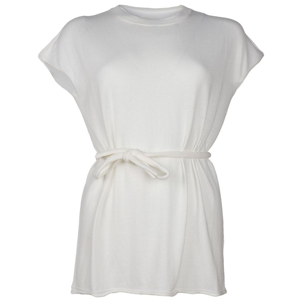Alpha Studio White Cotton Dress white-cotton-dress-7