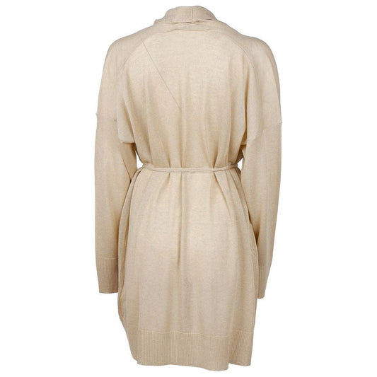 Alpha Studio Beige Viscose Dress beige-viscose-dress-1
