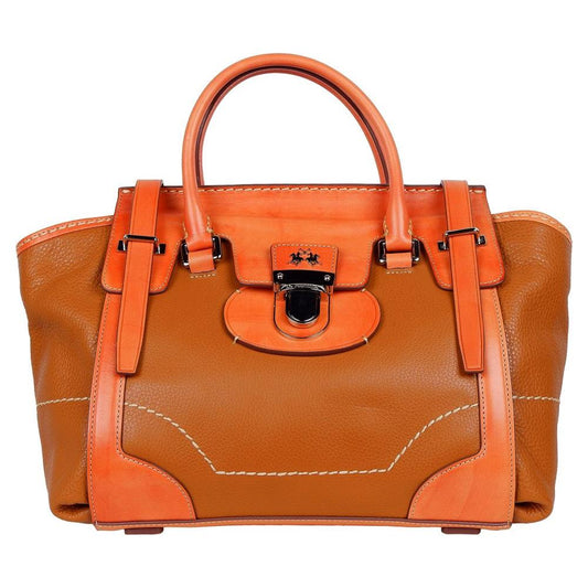 La Martina Orange Leather Handbag orange-leather-handbag-3