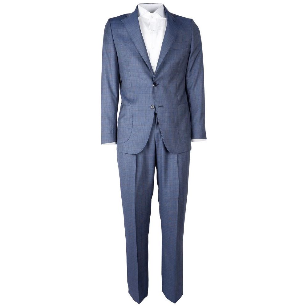 Made in Italy Blue Wool Vergine Suit blue-wool-vergine-suit