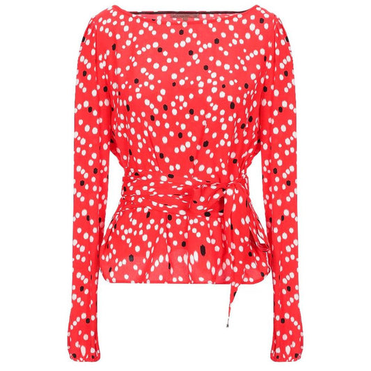 Patrizia Pepe Red Polyester Sweater red-polyester-sweater