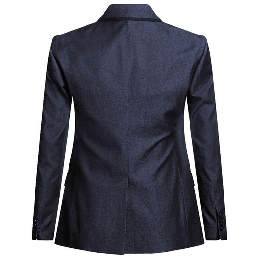 Dolce & Gabbana Blue Cotton Blazer blue-cotton-blazer