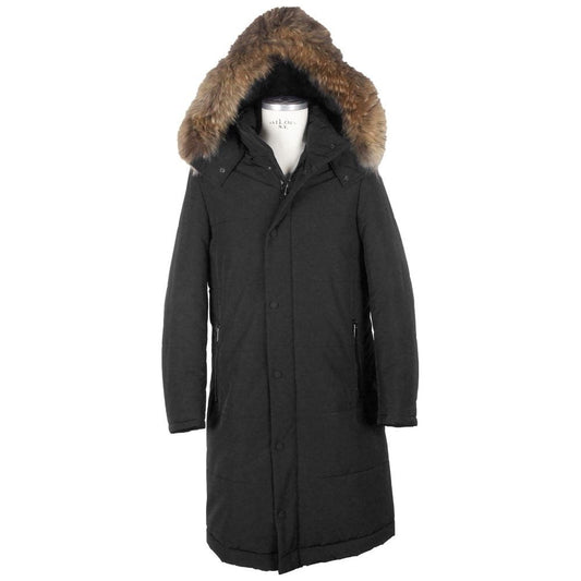 Made in Italy Black Wool Vergine Jacket black-wool-vergine-jacket