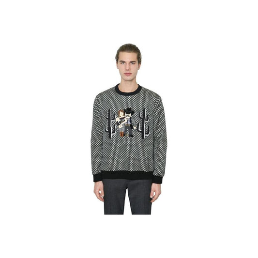 Dolce & Gabbana Black Polyester Sweater black-polyester-sweater
