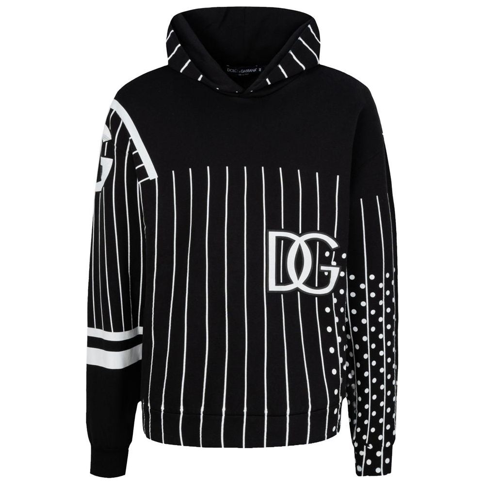 Dolce & Gabbana Black Cotton Sweater black-cotton-sweater-33