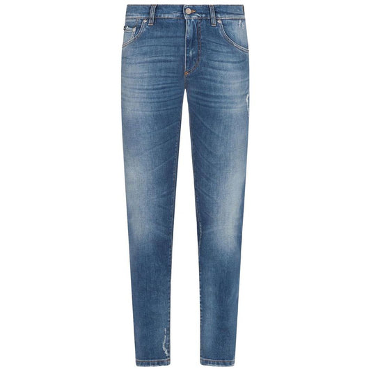 Dolce & Gabbana Blue Cotton Jeans & Pant blue-cotton-jeans-pant-5