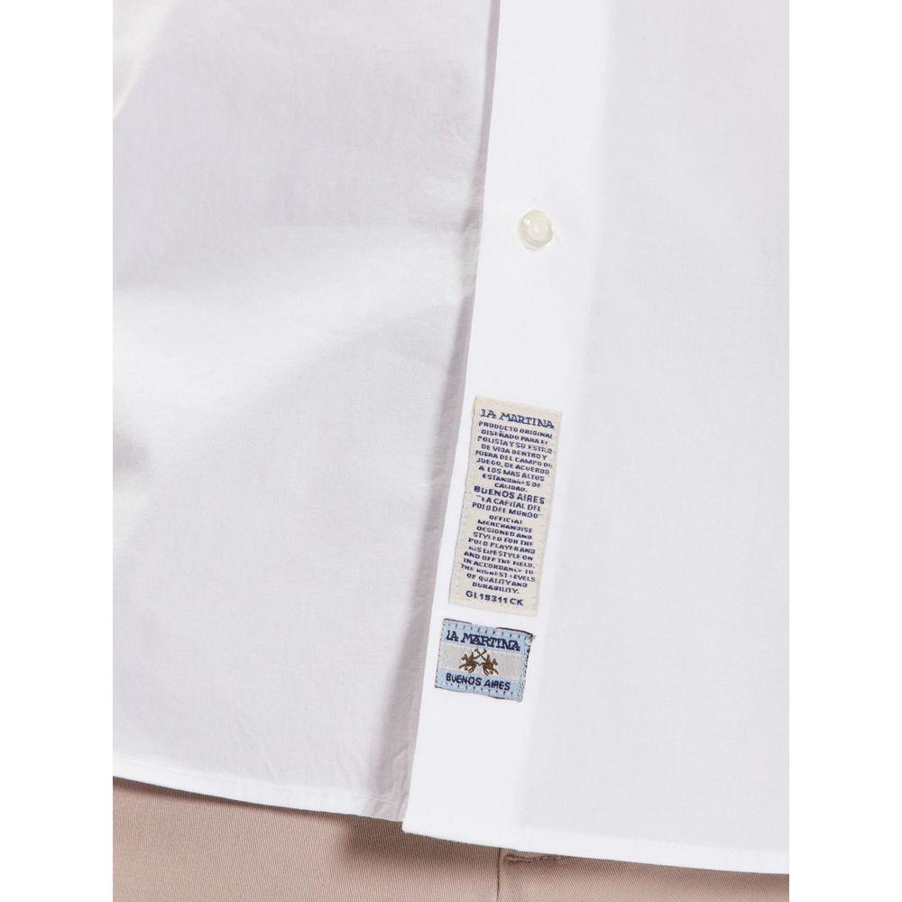 La Martina White Cotton Shirt white-cotton-shirt-23