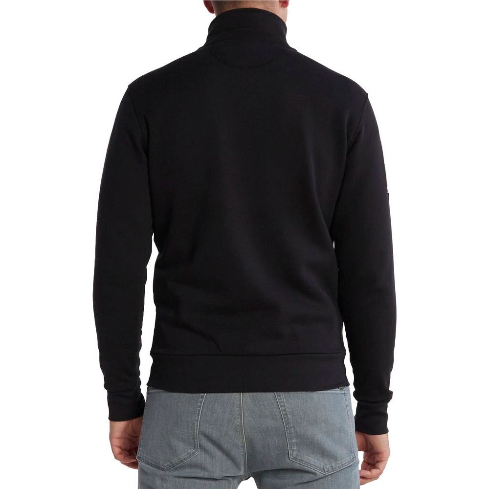La Martina Black Cotton Sweater black-cotton-sweater-9