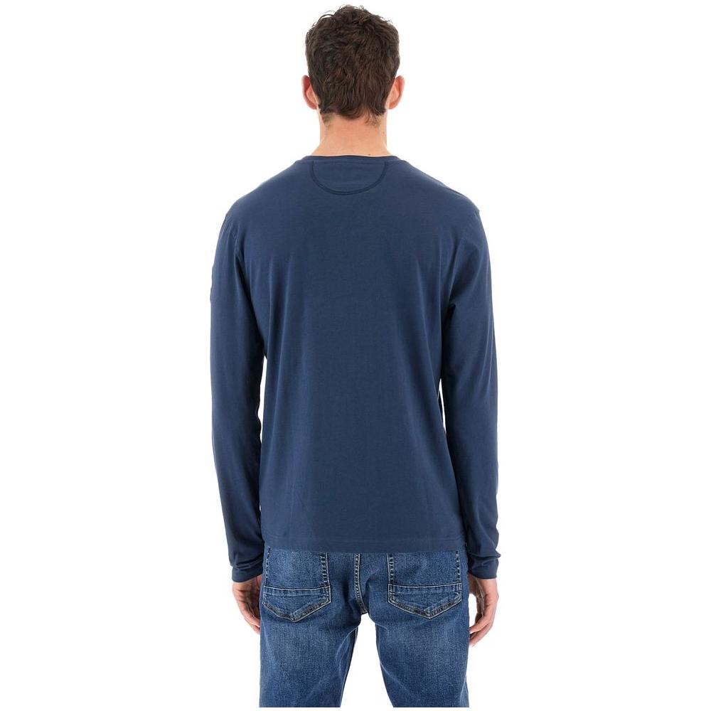 La Martina Blue Cotton T-Shirt blue-cotton-t-shirt-26