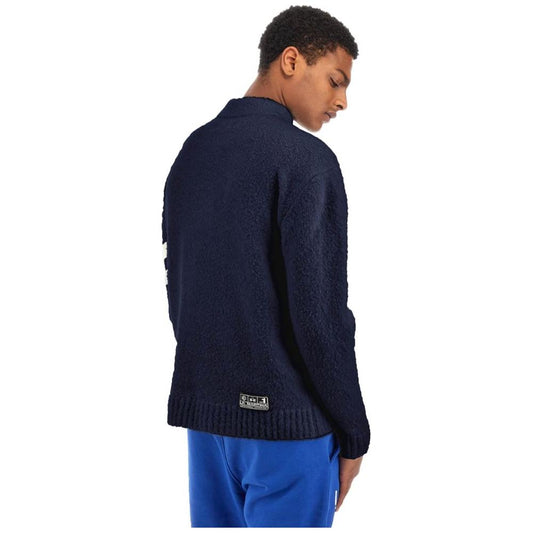 La Martina Blue Polyamide Sweater blue-polyamide-sweater