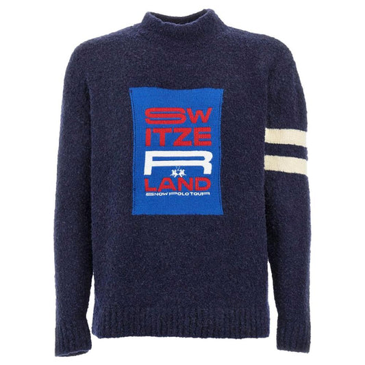 La Martina Blue Polyamide Sweater blue-polyamide-sweater