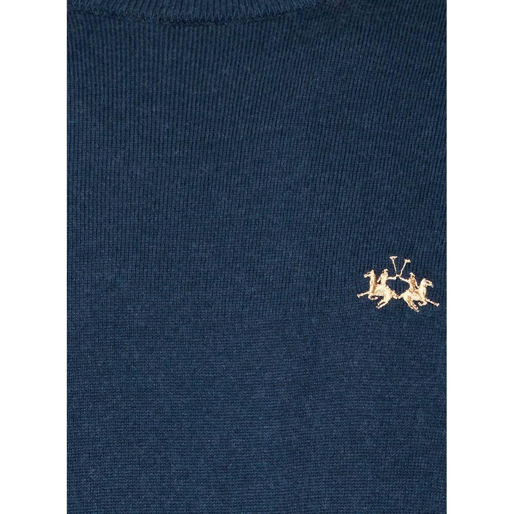 La Martina Light Blue Cotton Sweater light-blue-cotton-sweater