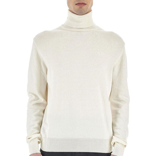 La Martina White Cotton Sweater white-cotton-sweater-12