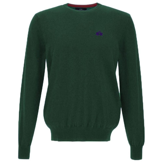 La Martina Green Cotton Sweater green-cotton-sweater-5