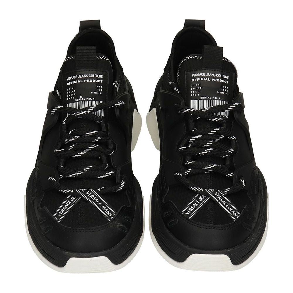 Versace Jeans Black Nylon Sneaker black-nylon-sneaker-1