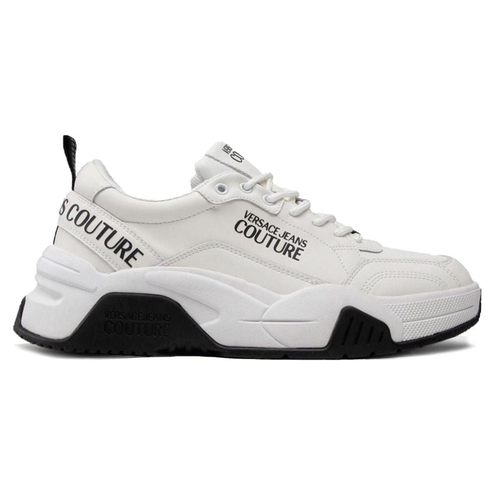 Versace Jeans White Leather Di Calfskin Sneaker white-leather-di-calfskin-sneaker-2