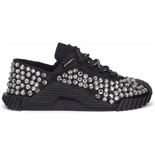 Dolce & Gabbana Black Cotton Sneaker black-cotton-sneaker