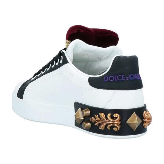 Dolce & Gabbana White Leather Di Calfskin Sneaker white-leather-di-calfskin-sneaker-6