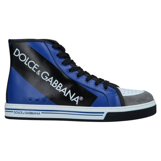 Dolce & Gabbana Blue Cotton Sneaker blue-cotton-sneaker