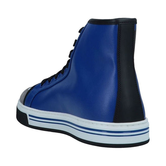 Dolce & Gabbana Blue Cotton Sneaker blue-cotton-sneaker